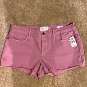 NWT Frame Denim pink Jean shorts size 32